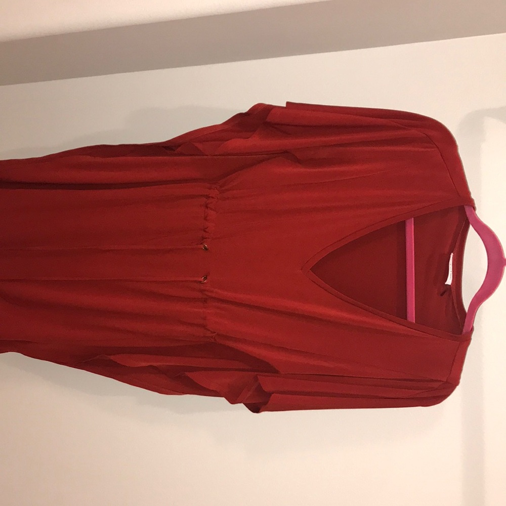 Drawstring butterfly dress midi